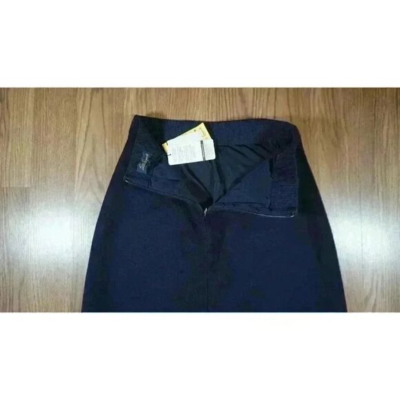 Luisa Spagnoli Navy Blue Ribbed Wool 'Medusa' Skirt, Size S NWT - Picture 12 of 15